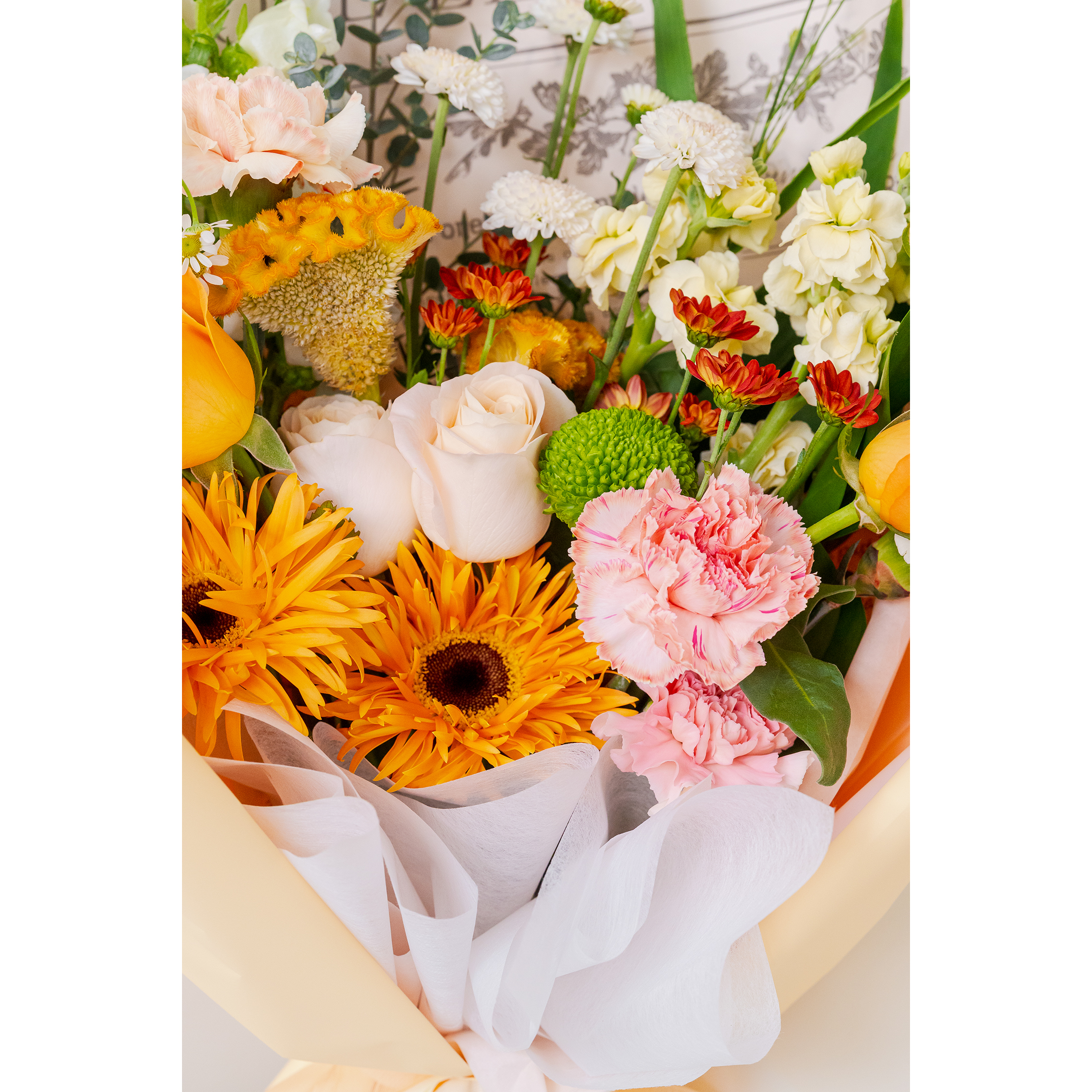 [꽃다발] 라이트오렌지 시즌 꽃다발