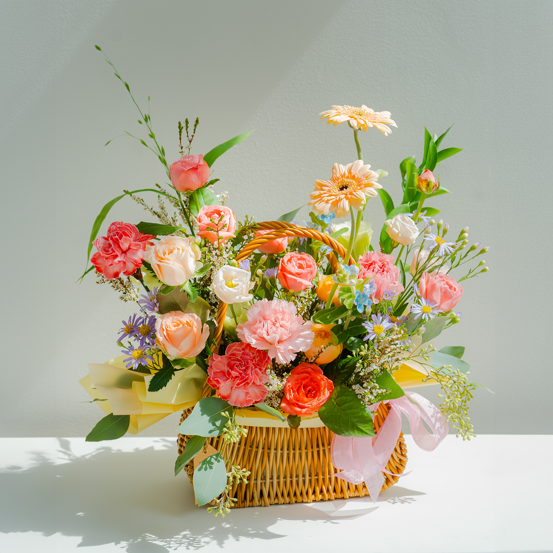 [꽃다발] 레드핑크 시즌 꽃바구니